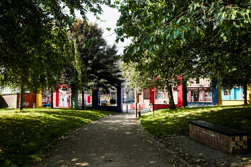 Entrance archways to the Hilltown Park